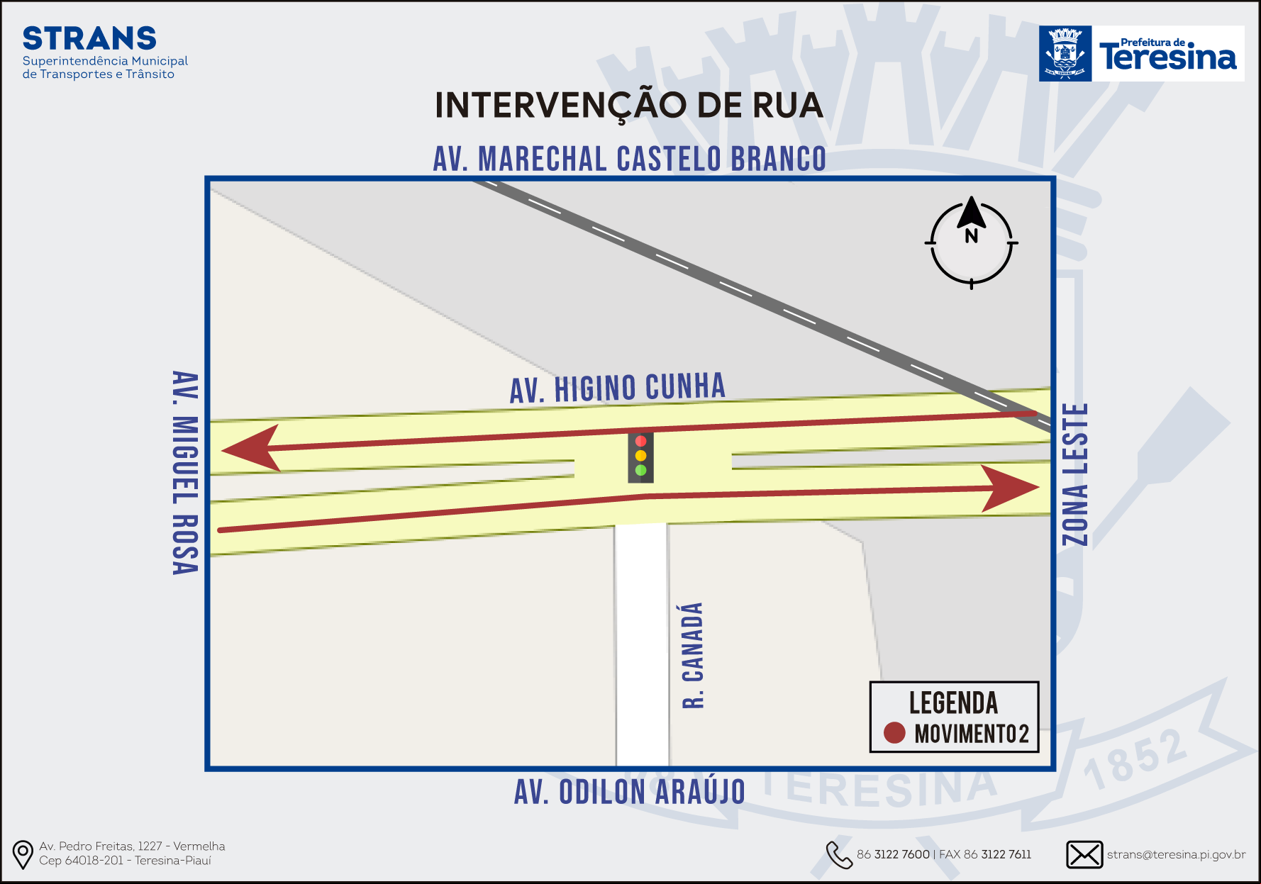 mapa de novo semáforo zona sul de Teresina 2